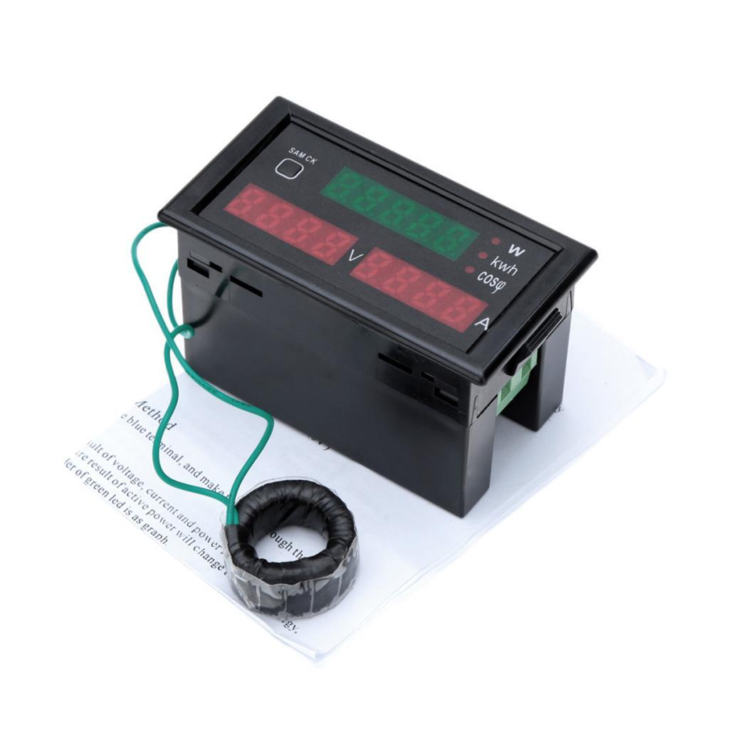 AC80-300V 100A Digital LED Amp Volt Meter Power Electric Energy Tester & CT