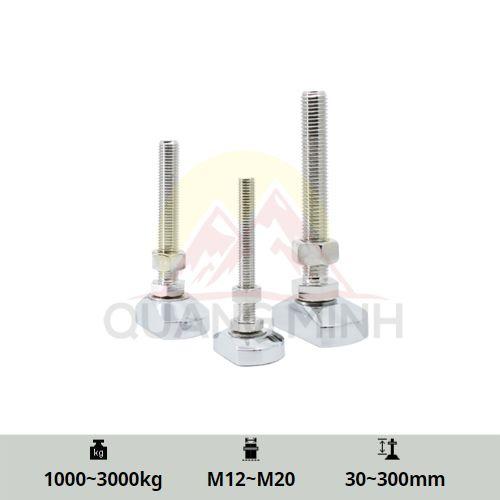 SMD/SMDS - Chân tăng chỉnh chiều cao, chịu lực, inox, thép mạ, đế khuyết M12, M14, M16, M20 cao cấp tiêu chuẩn Hàn Quốc