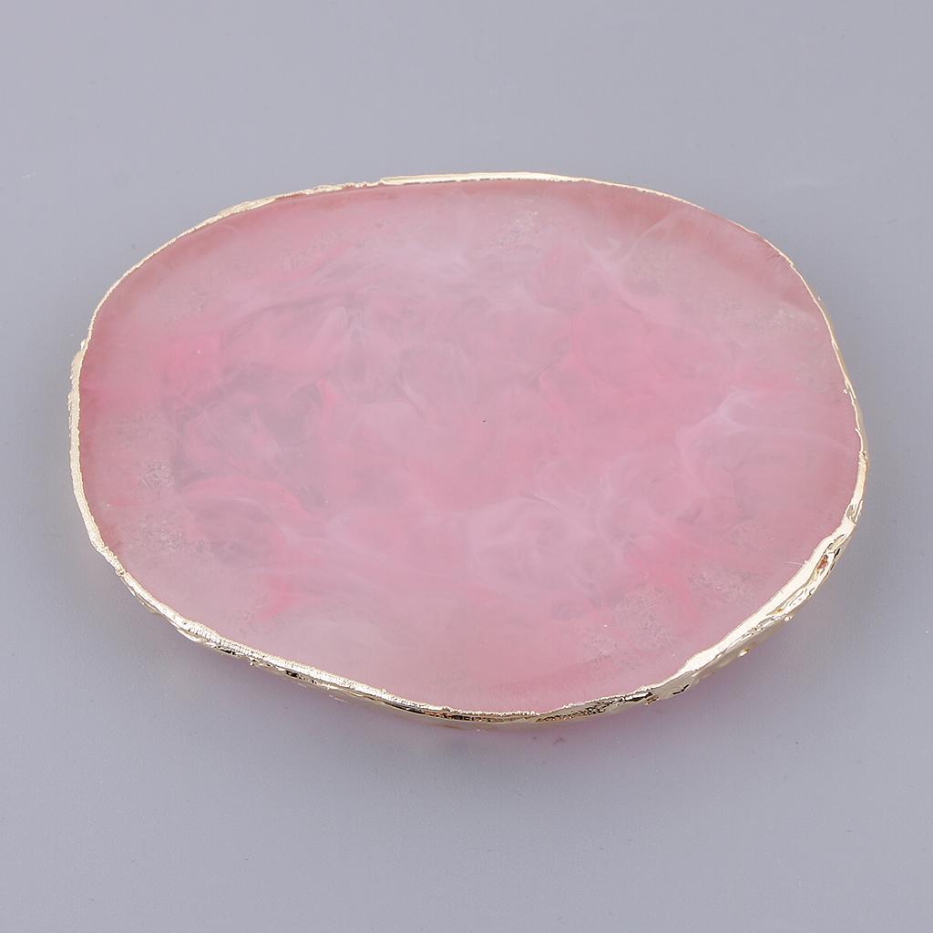 4x Imitation Agate Color Mixing Plate Jewelry Display Pad Coaster Mat Craft