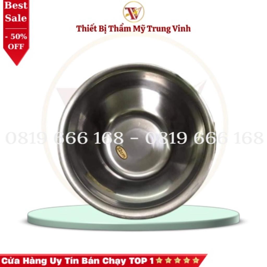 Bát Inox Rửa Mặt Dùng Trong Spa, Size 22cm