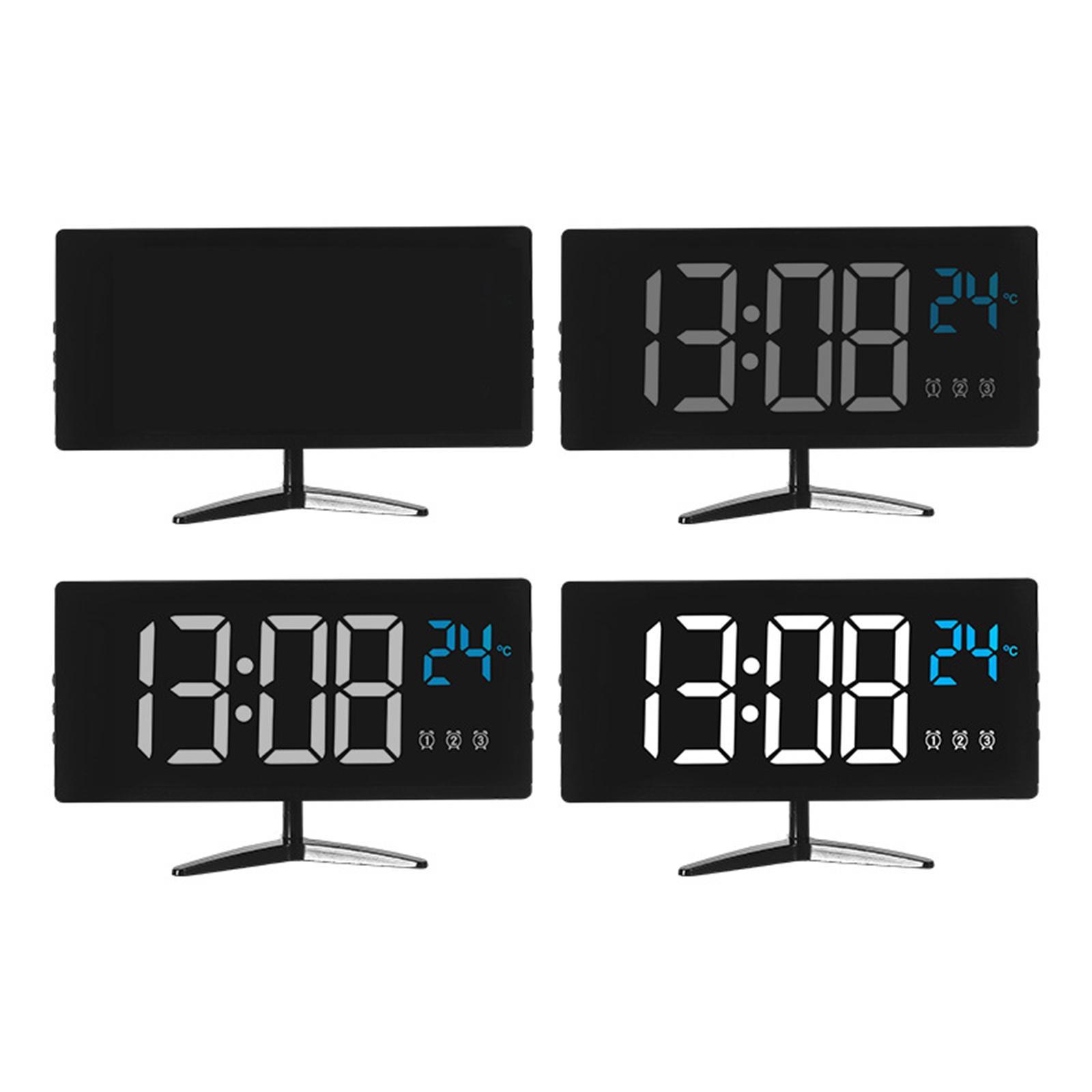 Electronic Table Digital Alarm Clock with Temperature Display Multi Function