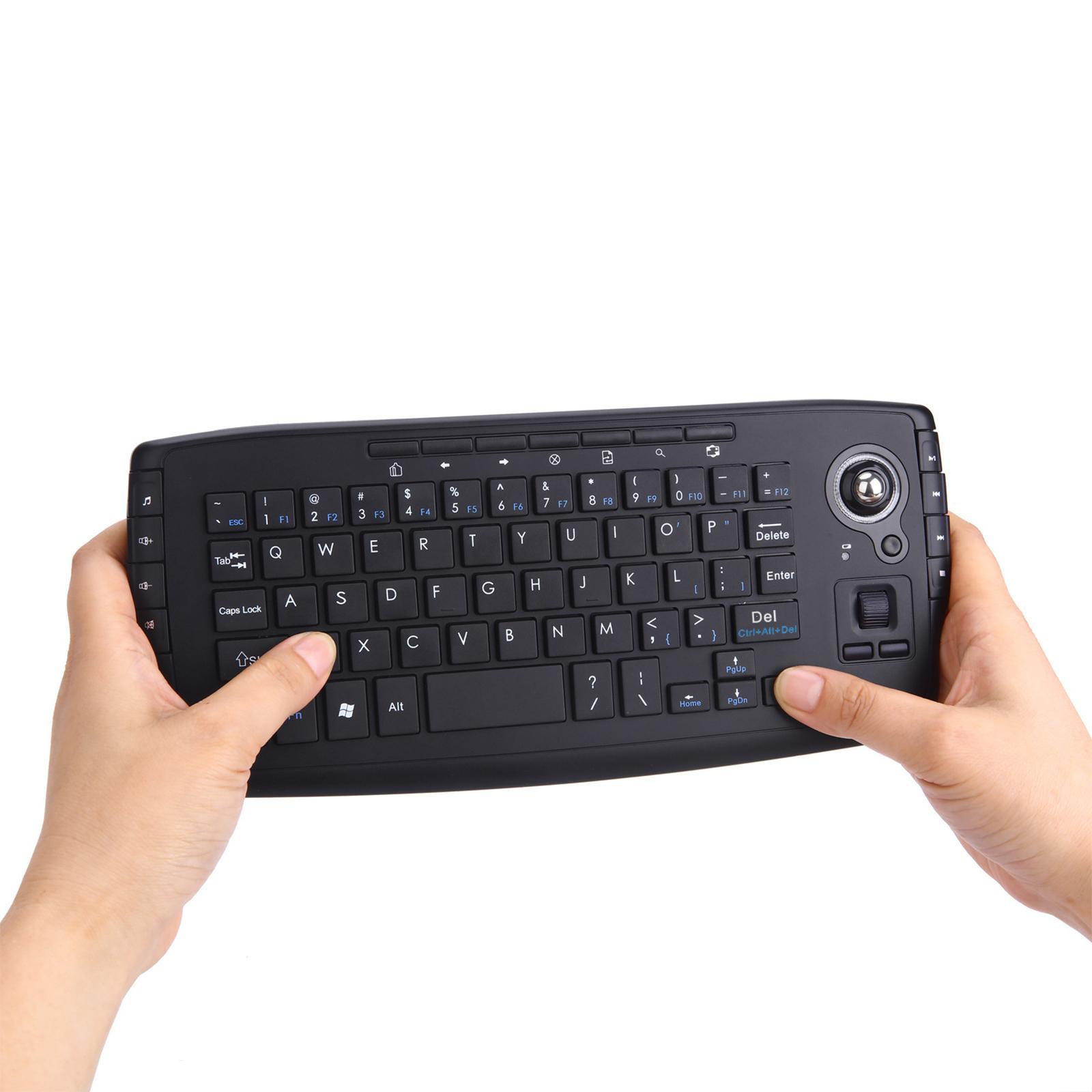 Portable Mini Keyboard and Trackball Mouse .4GHz for PC Laptop