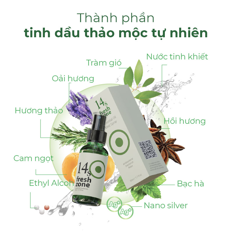 Tinh dầu xịt thư giãn – 14S Fresh Zone