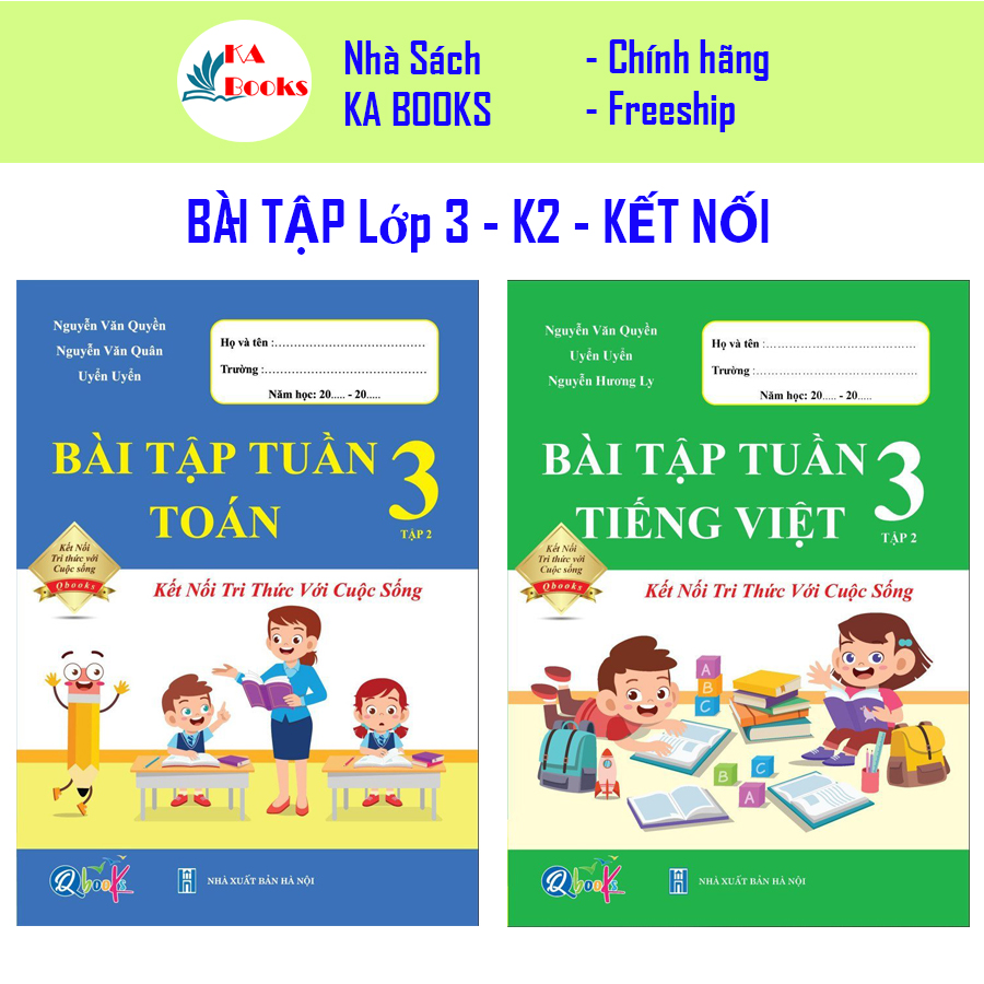 Combo Bài Tập Tuần Toán và Tiếng Việt 3 - Kết Nối Tri Thức Với Cuộc Sống - Kì 2 (2 cuốn)