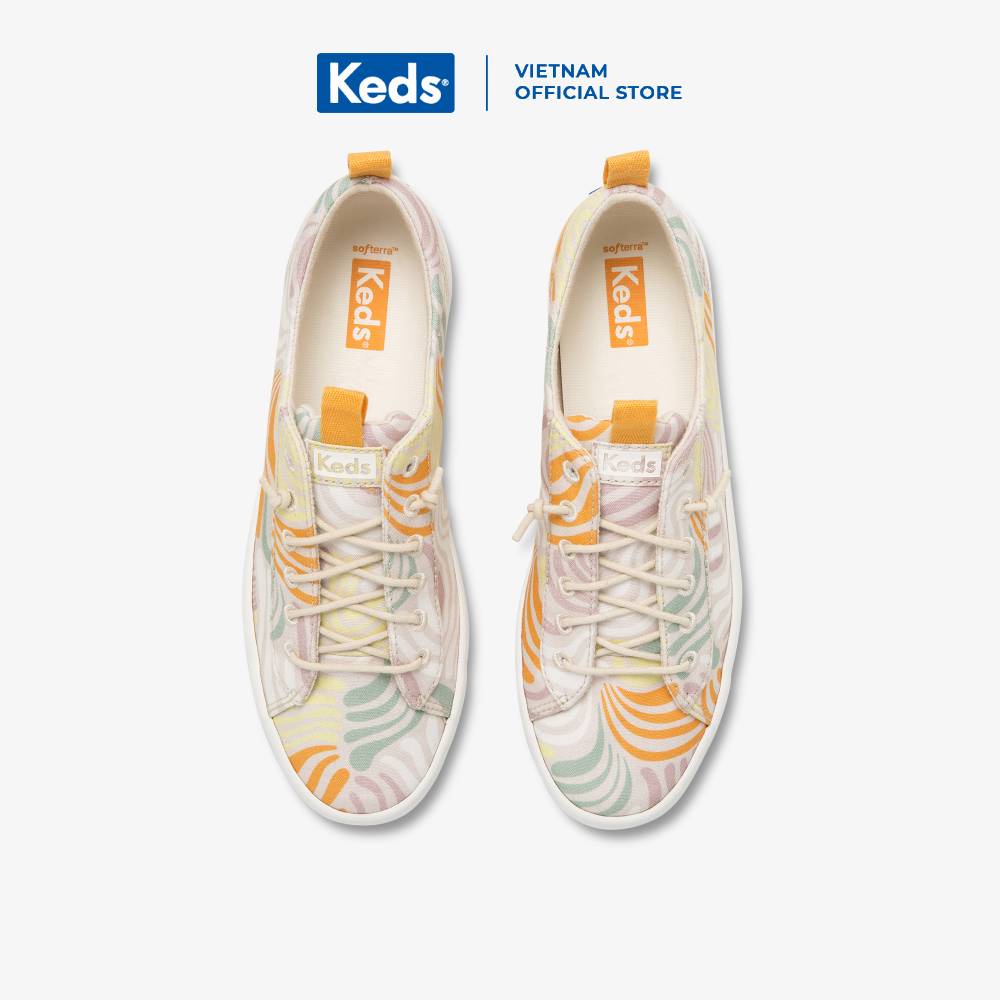 Giày Keds Nữ- Kickback Groovy Flora Organic Cotton Tan- KD065485