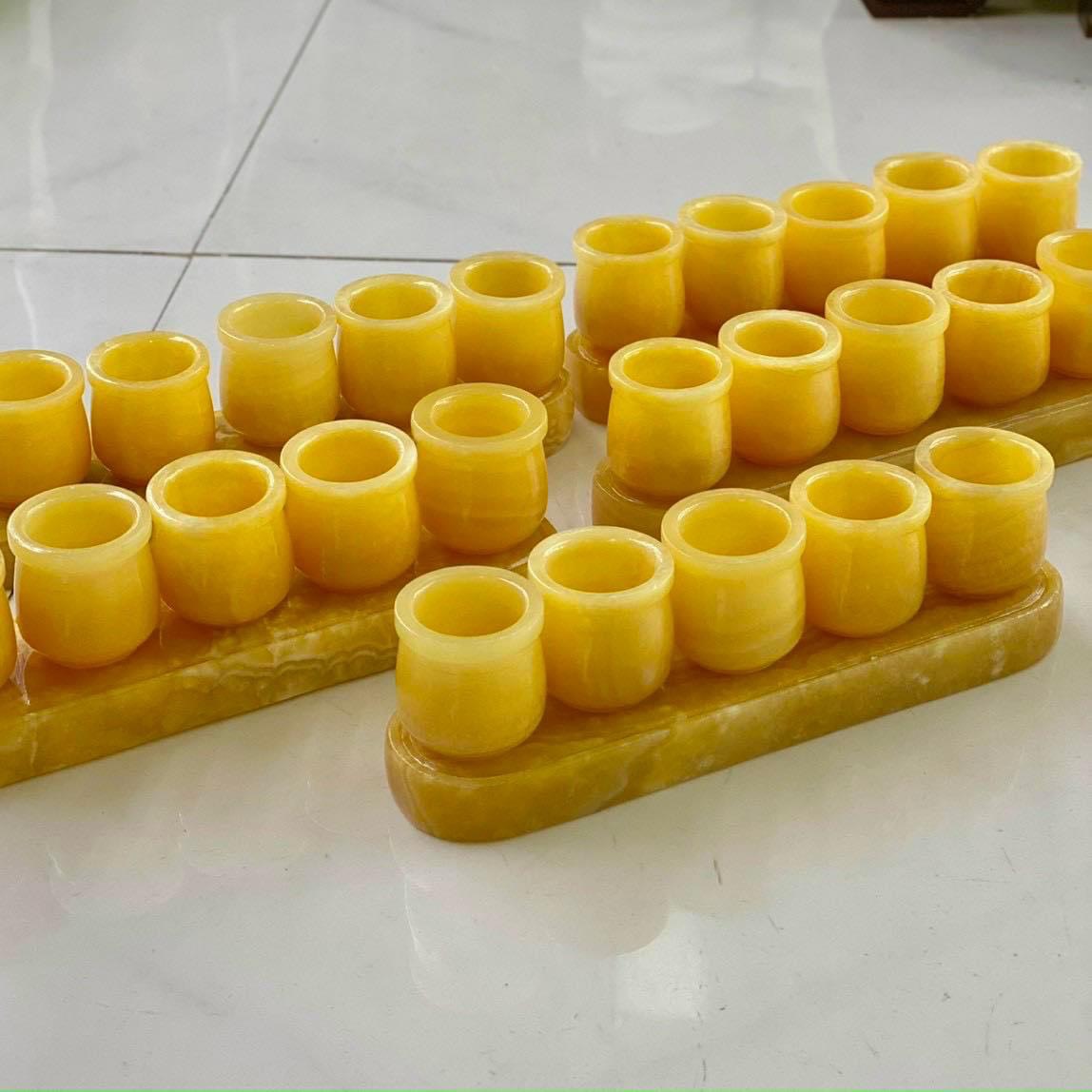 Bộ 5 ly nước đá Ngọc đẹp loại 1 kèm khay