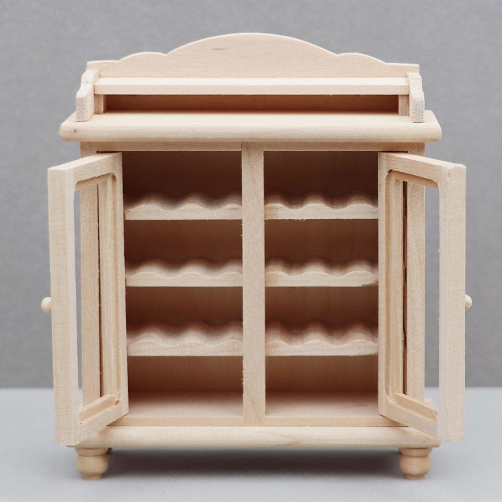 1:12 Scale Dollhouse Bookshelf 1/12 Dollhouse Bookcase Cabinet for Dollhouse