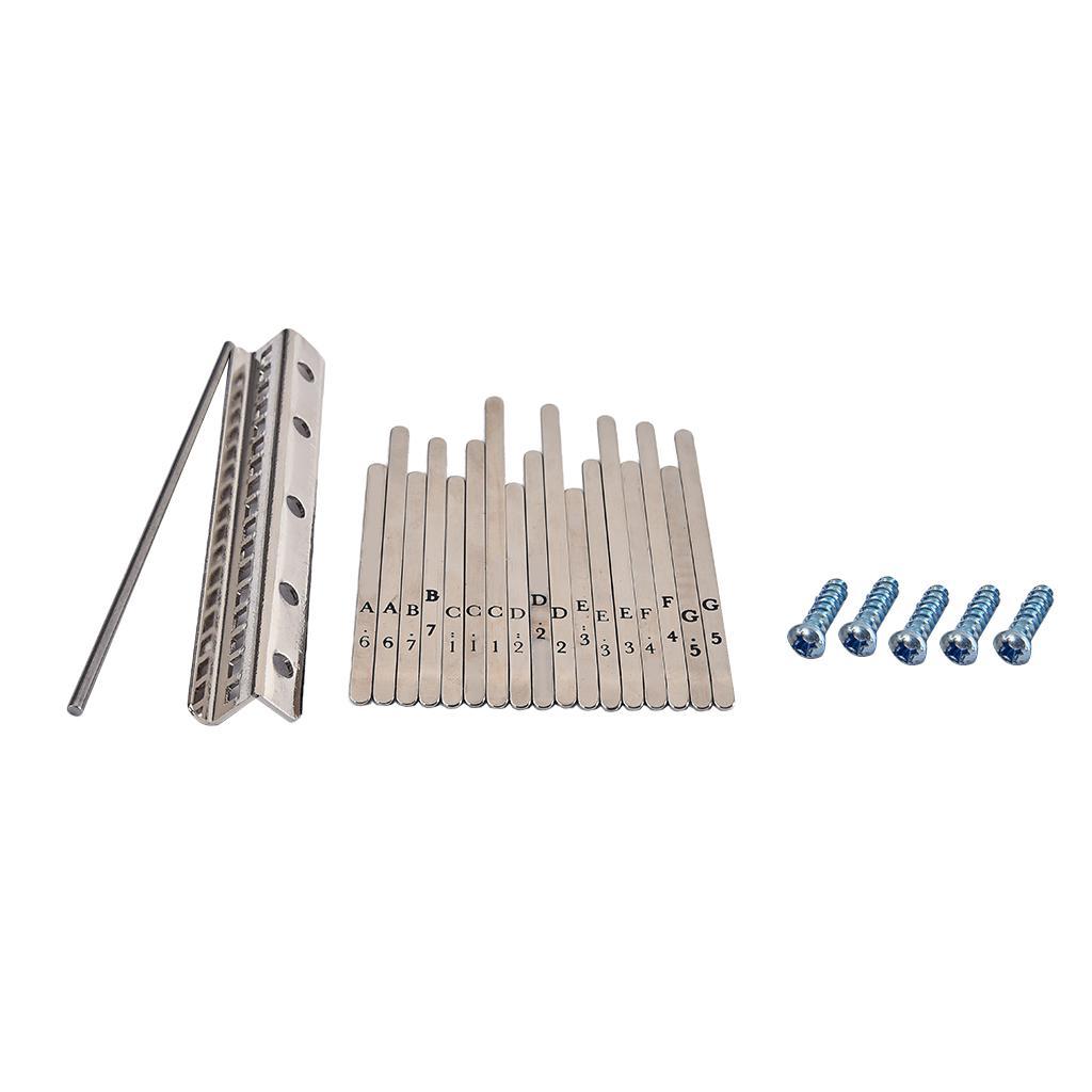 Replacement Kalimba Thumb Piano Steel Keys For 17 Key African Kalimba