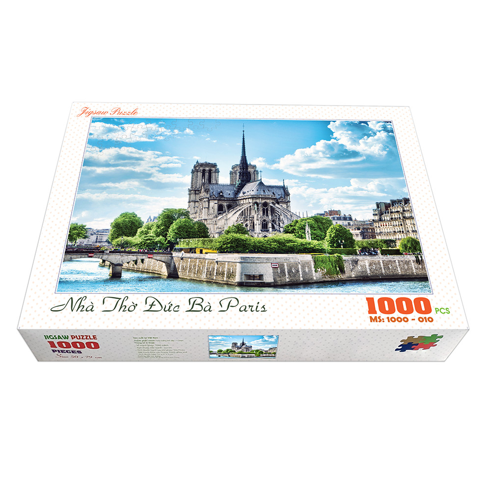 Bộ tranh xếp hình cao cấp 1000 mảnh ghép – Nhà Thờ Đức Bà Paris