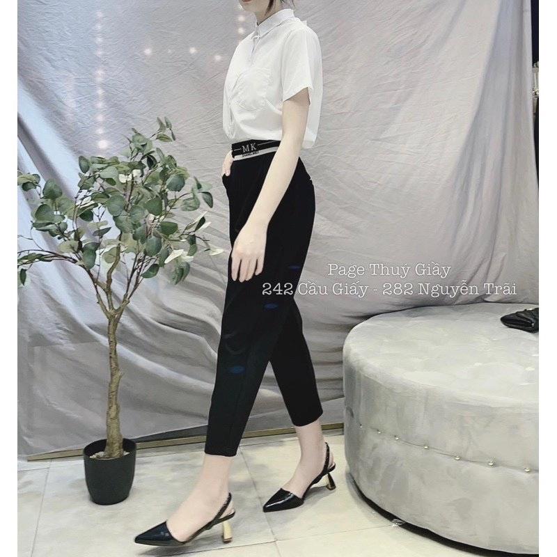 Quần baggy cạp chữ M phối cúc lệch cho nữ(40-63kg)