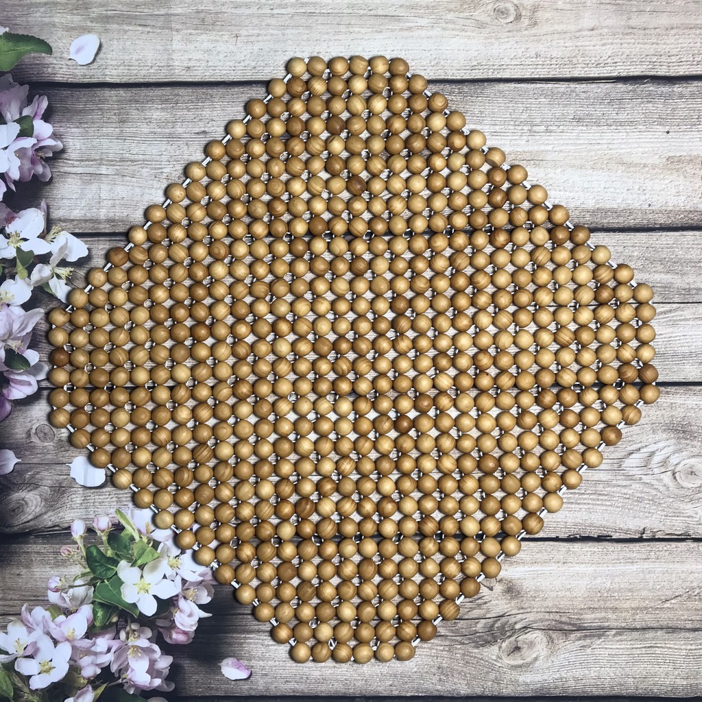 MIẾNG ĐỆM LÓT GHẾ HẠT GỖ 45CM Tấm ngồi văn phòng bằng gỗ thông kt mặt rộng 45×45cm Tấm lót ghế ô tô vuông cao cấp KT 45x45cm hạt dùng cho ghế