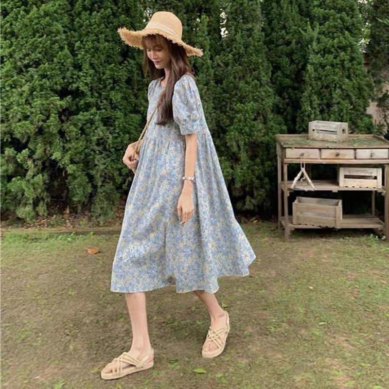 Váy Babydoll Hoa Nhí Vintage Siêu Dễ Thương