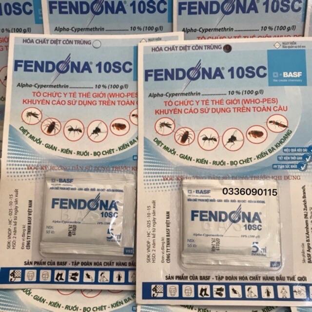 Thuốc diệt muỗi, kiến, gián, bọ chét PENDONA 10SC gói 5ml