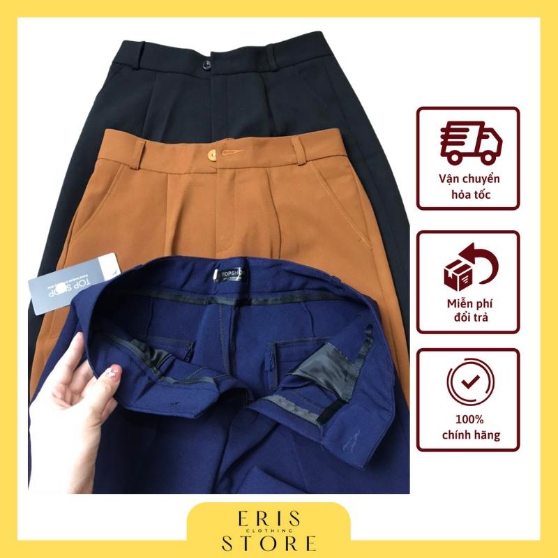Quần Baggy vải nữ cạp cao vnxk bao chất (ảnh thật), quần tây nữ công sở