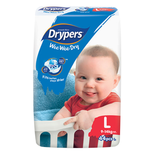 Tã dán trẻ em Drypers Wee Wee Dry L 44 miếng (9 - 14kg)