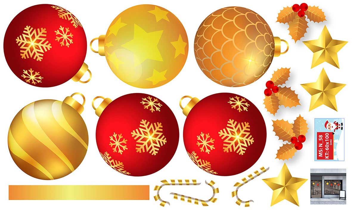 DECAL TRANG TRÍ NOEL 2021 COMBO SỐ 46