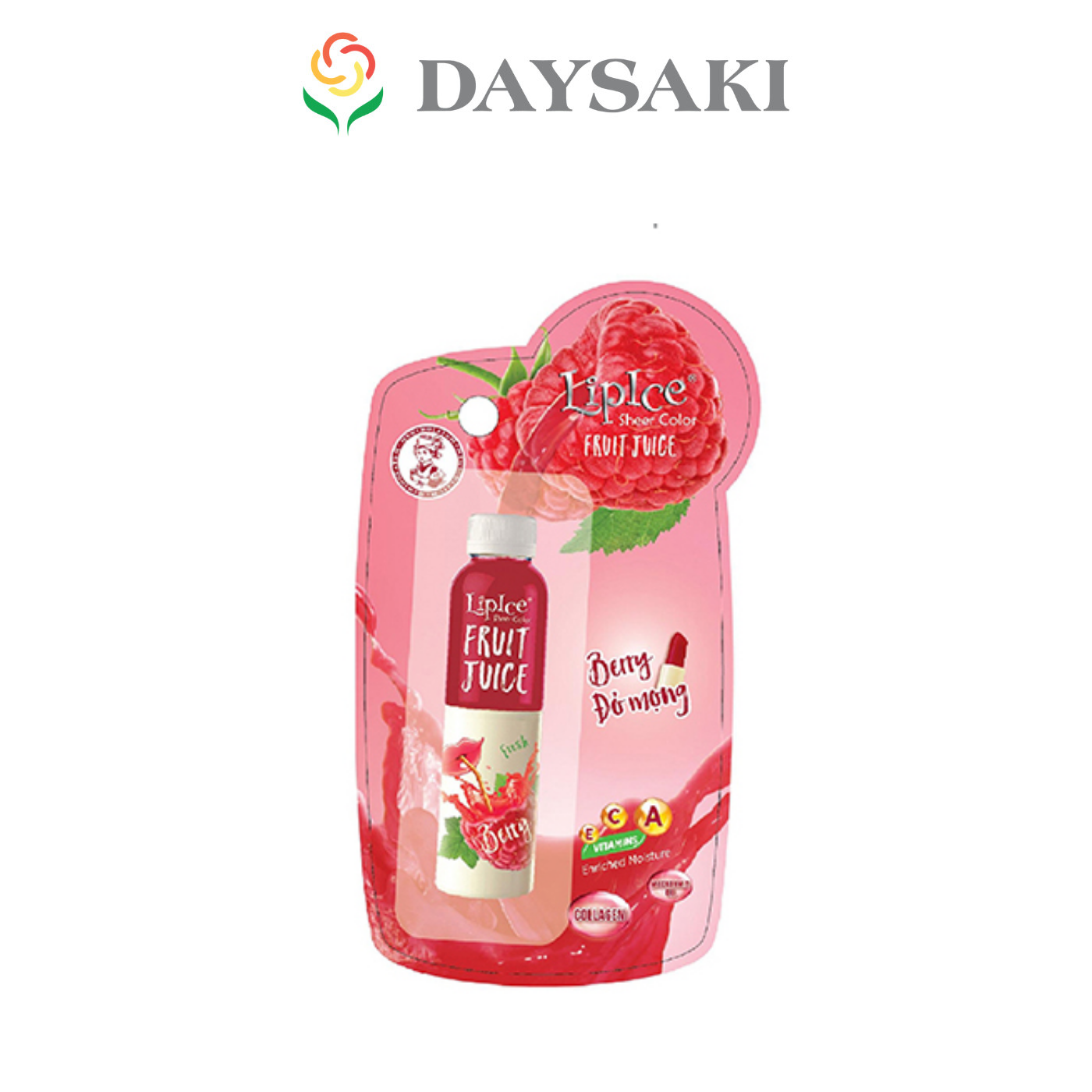 LipIce Son Dưỡng Môi Chiết Xuất Trái Cây Màu Đỏ Mọng Sheer Color Fruit Juice 4g