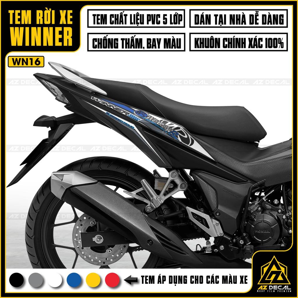 Tem Rời Xe Winner V1 / 150 Mẫu Weapon R | WN16 | Decal Chế Xe Chất Liệu PVC Chống Bay Màu, Chống Nước