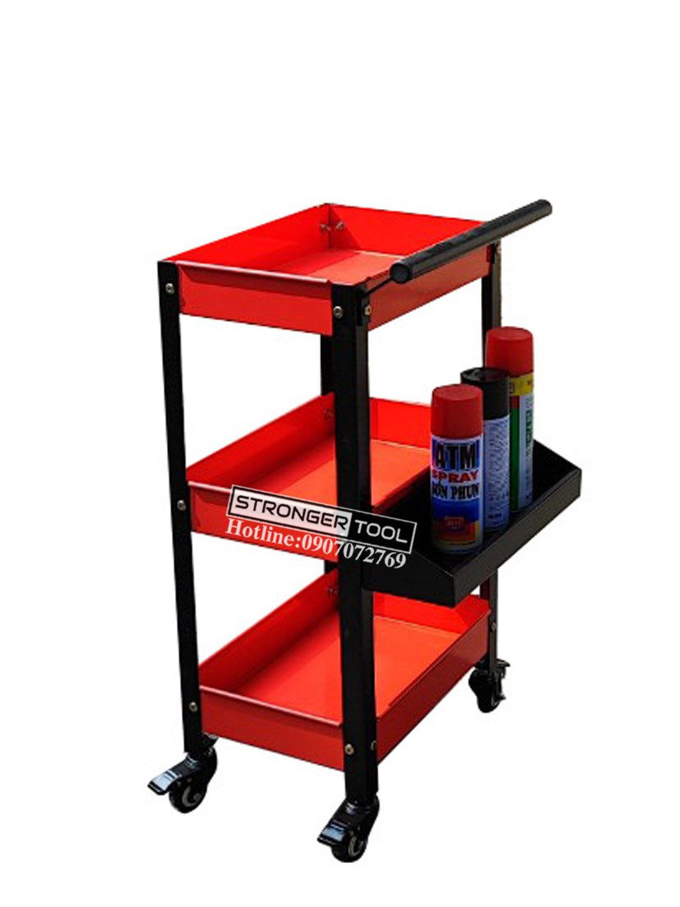 XE ĐẨY 3 NGĂN ĐA NĂNG CÓ KHAY PHỤ STRONGER TOOL