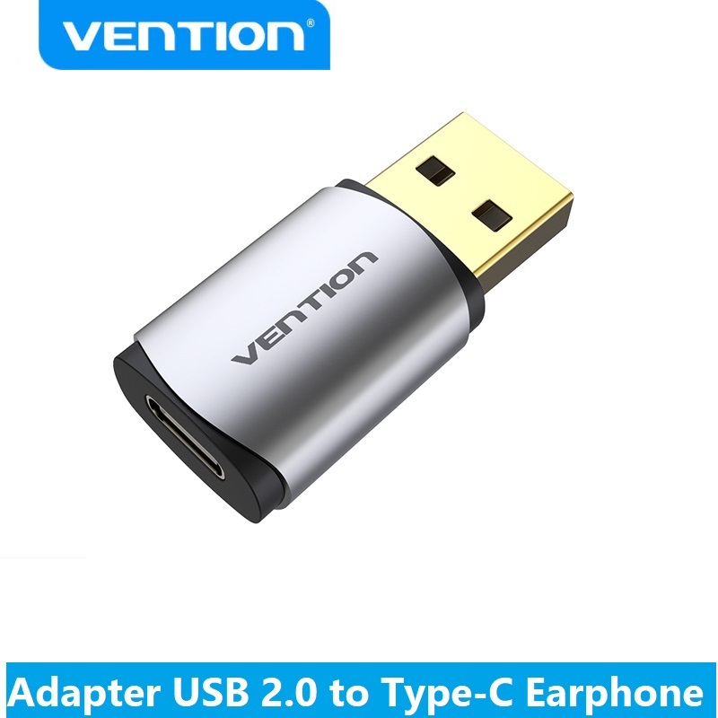 Đầu chuyển đổi USB 2.0 sang Type-c Vention hỗ trợ mic - Hàng chính hãng