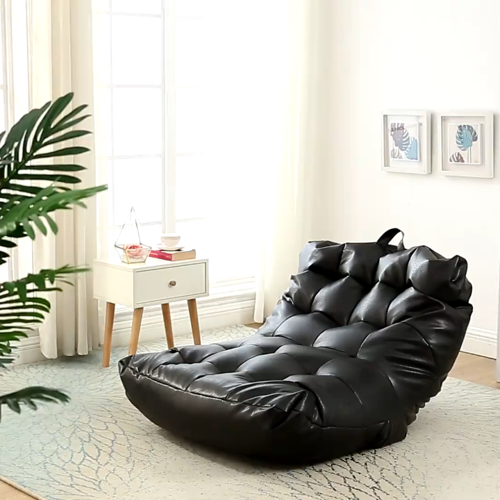 Sofa lười hạt xốp bọc da PU cao cấp phong cách sang trọng- ngả lưng tự theo ý muốn