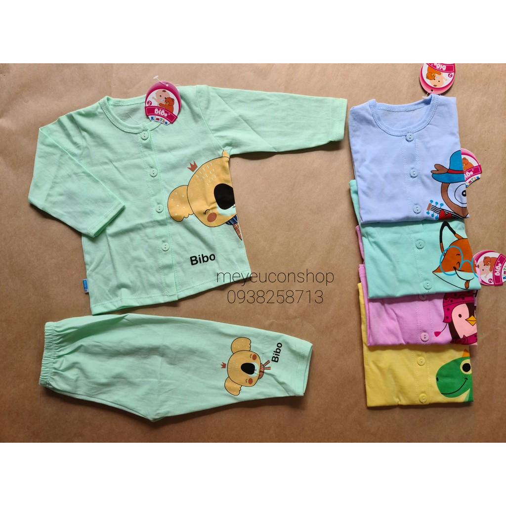[Chọn mẫu] (4-10kg) BỘ QUẦN ÁO COTTON DÀI TAY MÀU CHO BÉ - BIBO KIM THU - CÁO CON