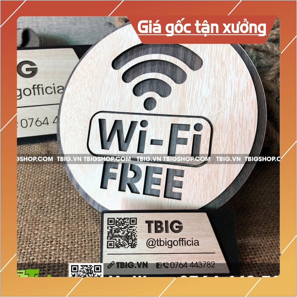Bảng Freew wifi 2 lớp bằng gỗ cắt laser