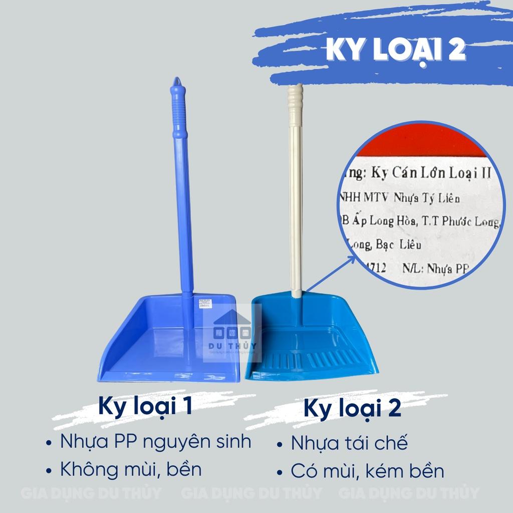 Ky hốt rác có cán tay cầm loại lớn-nhỏ chất liệu nhựa pp chính phẩm không mùi, 3 màu đỏ-xanh-hồng của Siêu thị dụng cụ gia đình