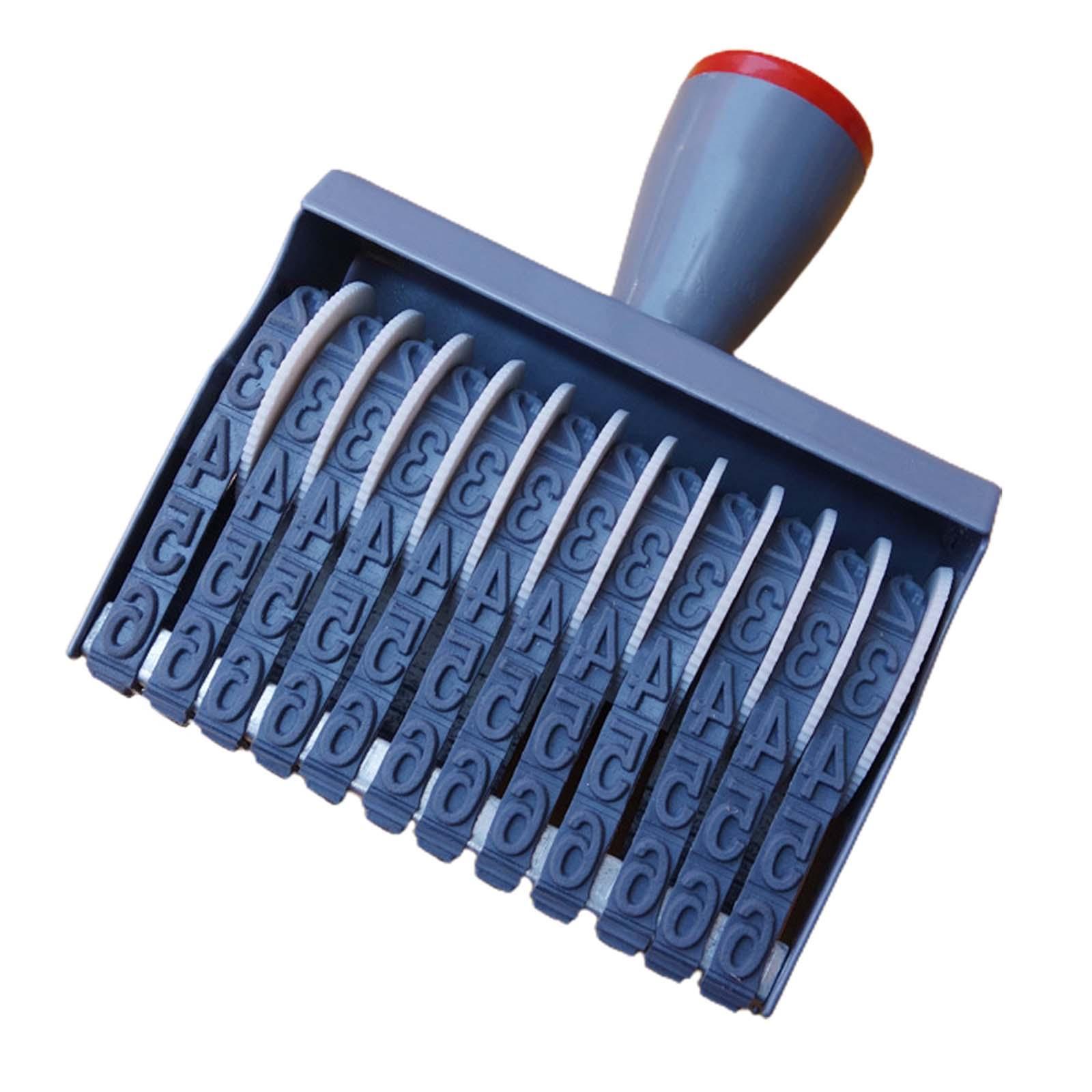 12 digits Wheel Number Stamp Retro Number Printed Stamp for School Dormitory