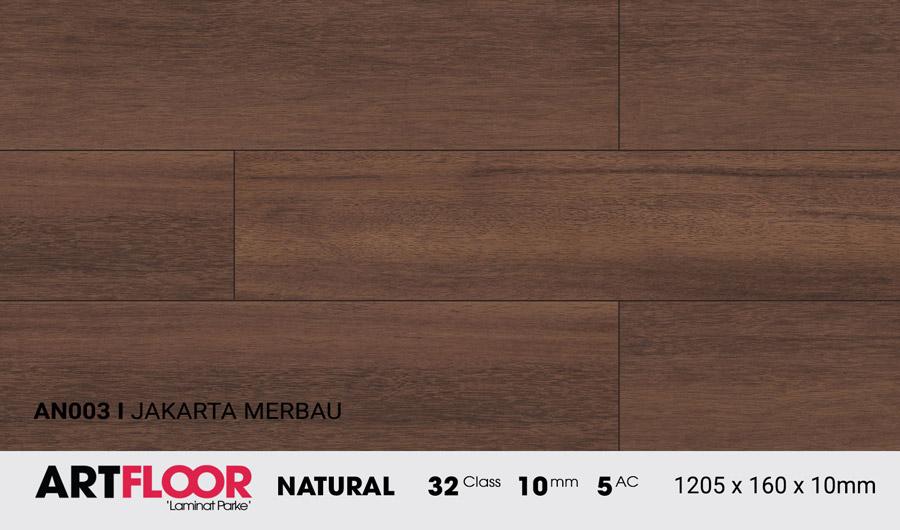 Sàn Gỗ Công Nghiệp  Artfloor Natural AN003 - Jakarta Merbau - 10mm - AC5
