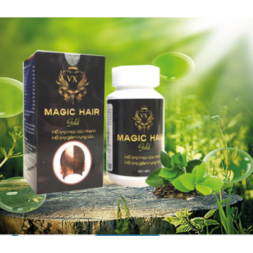 Thực Phẩm Chức Năng Vạn Xuân Đường Viên Uống Magic Hair Gold và Magic Hair Serum Giúp Mọc Tóc Nhanh, Tóc Bạc Sớm Lọ 60 Viên