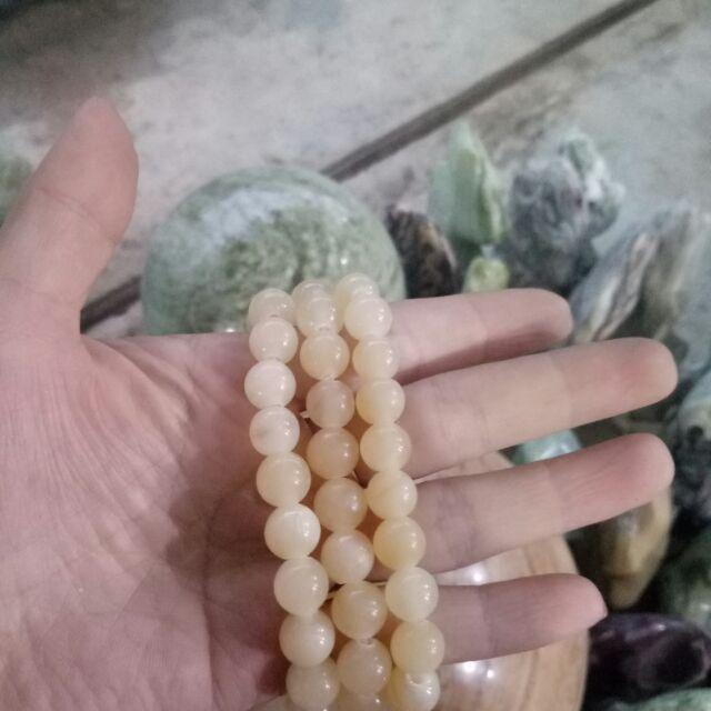 Vòng Đá Tự Nhiên Suối Giàng Màu Vàng Nhạt