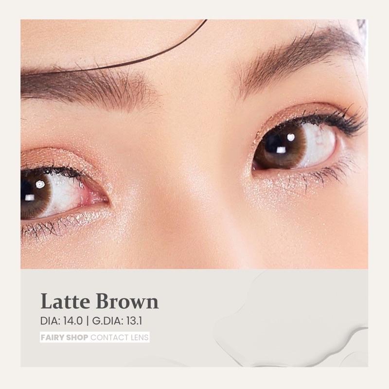 Kính áp tròng Nâu Sữa Latte 14.0mm - FAIRY SHOP CONTACT LENS độ 0 đến 6