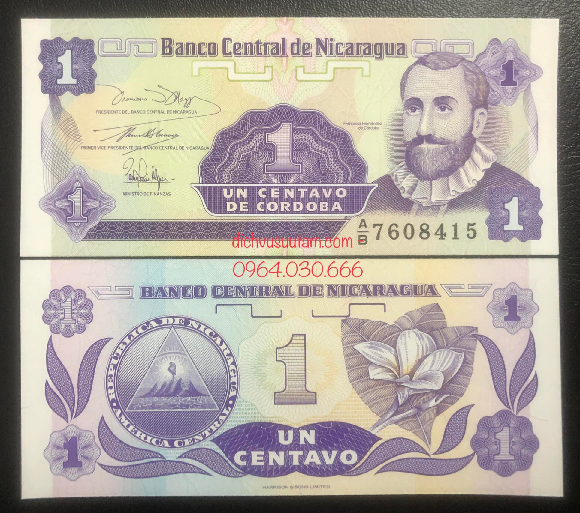 Tiền Nicaragua 1 centavo mới cứng sưu tầm