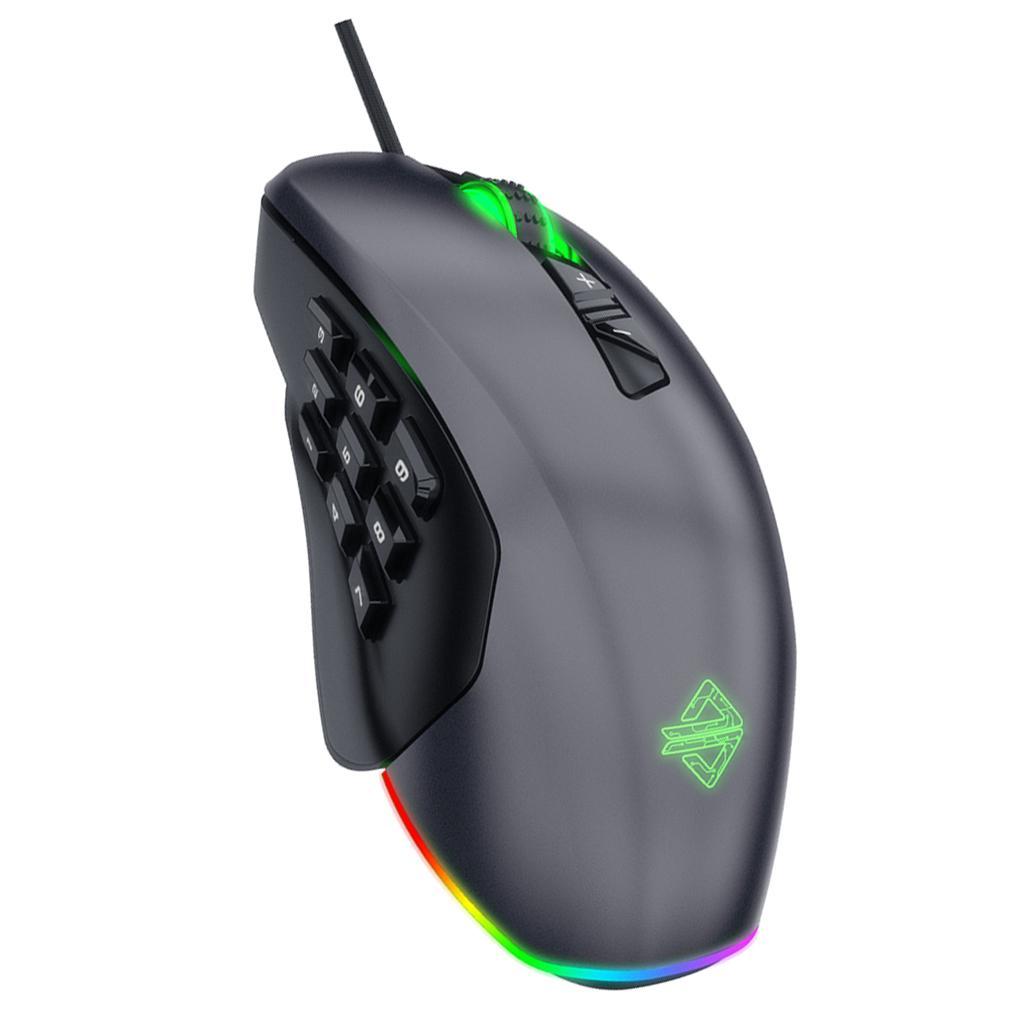 GTI USB Wired Computer Mouse, 3 Button, Scroll Wheel, Fit for Gaming, Gray