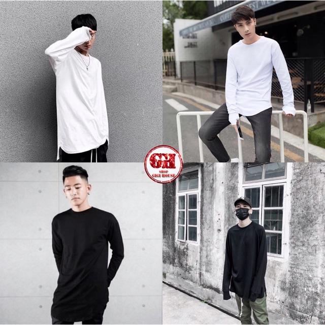 Áo Sweater Basic Dài Tay LONGTEE Dáng Rộng Unisex Nam, Nữ - ATLONGTEE