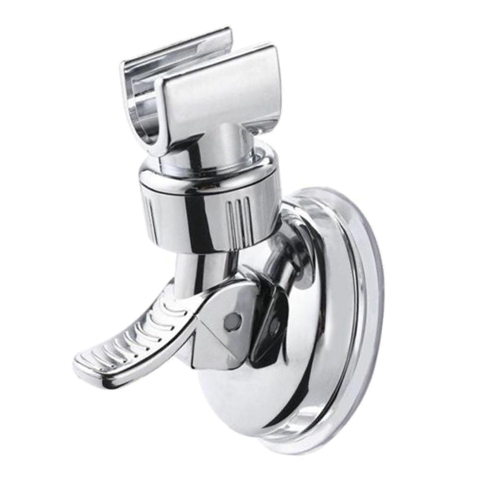 Shower Head Holder Chrome Bathroom Wall Mount Adjustable Suction Bracket