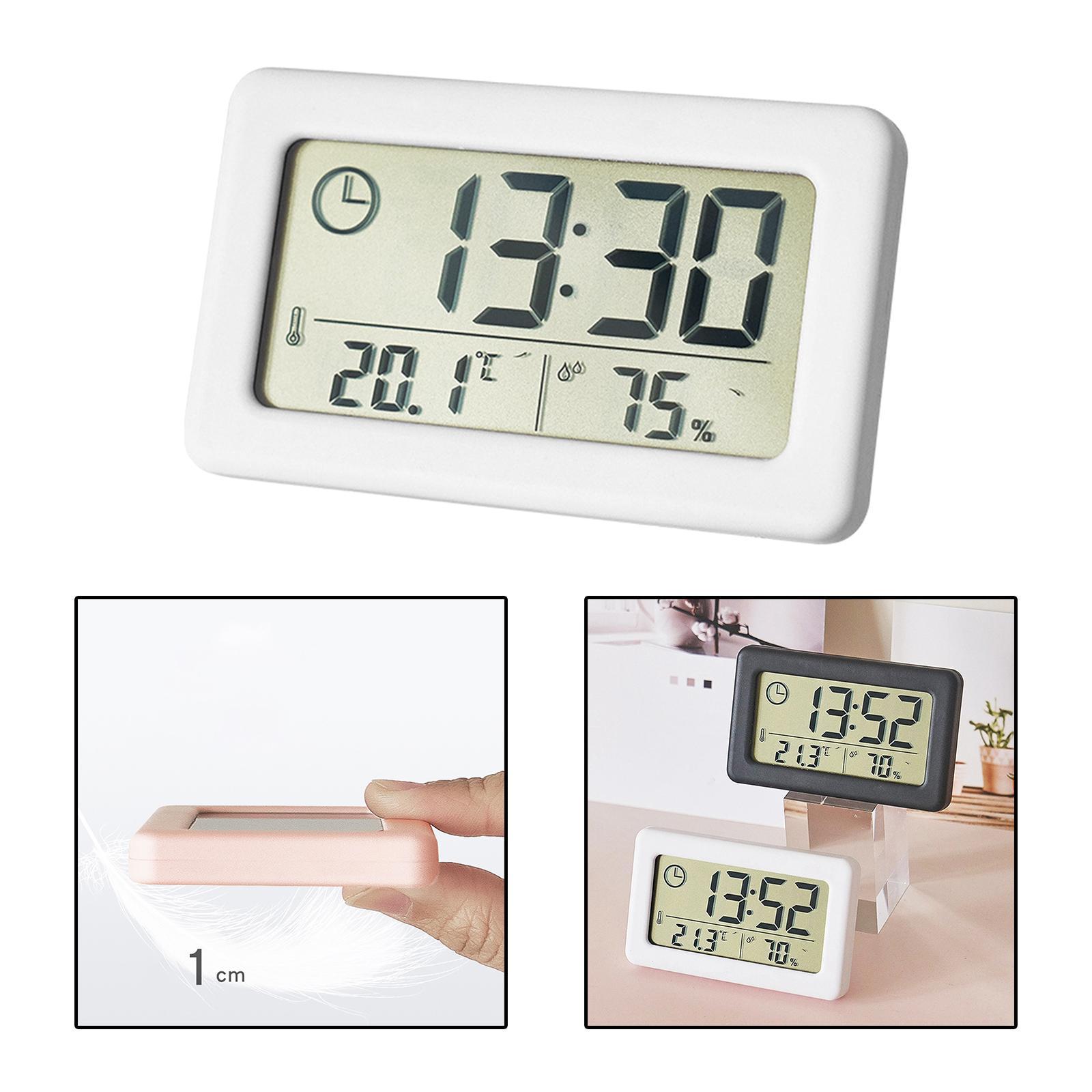 2x Digital Clock Indoor Temperature Hanging Home Desktop Study Room