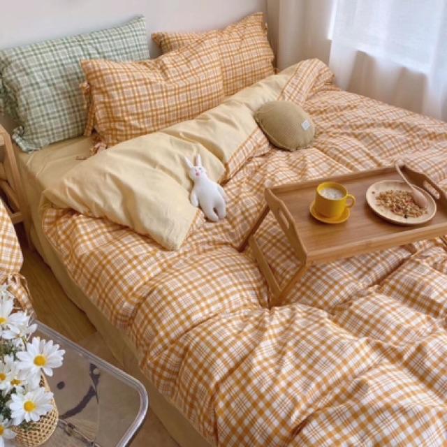 Set Cotton Hàn Quốc Living Dây Nơ Hàng Nhập Khẩu Cao Cấp 4 Món