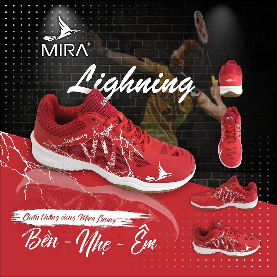 Giày Cầu Lông Mira Lightning hàng việt nam