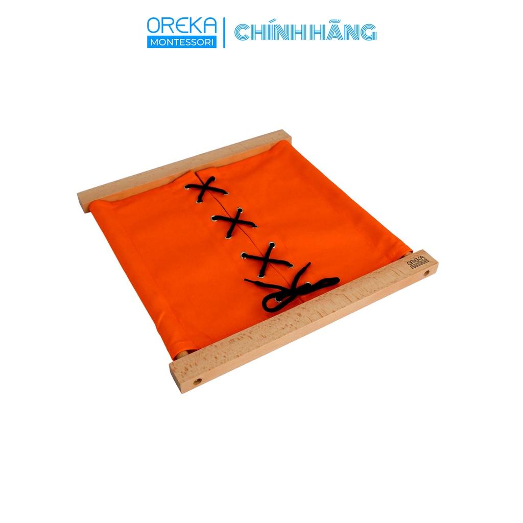 Đồ chơi trẻ em Oreka Montessori Khung vải: Xỏ dây - 0220400