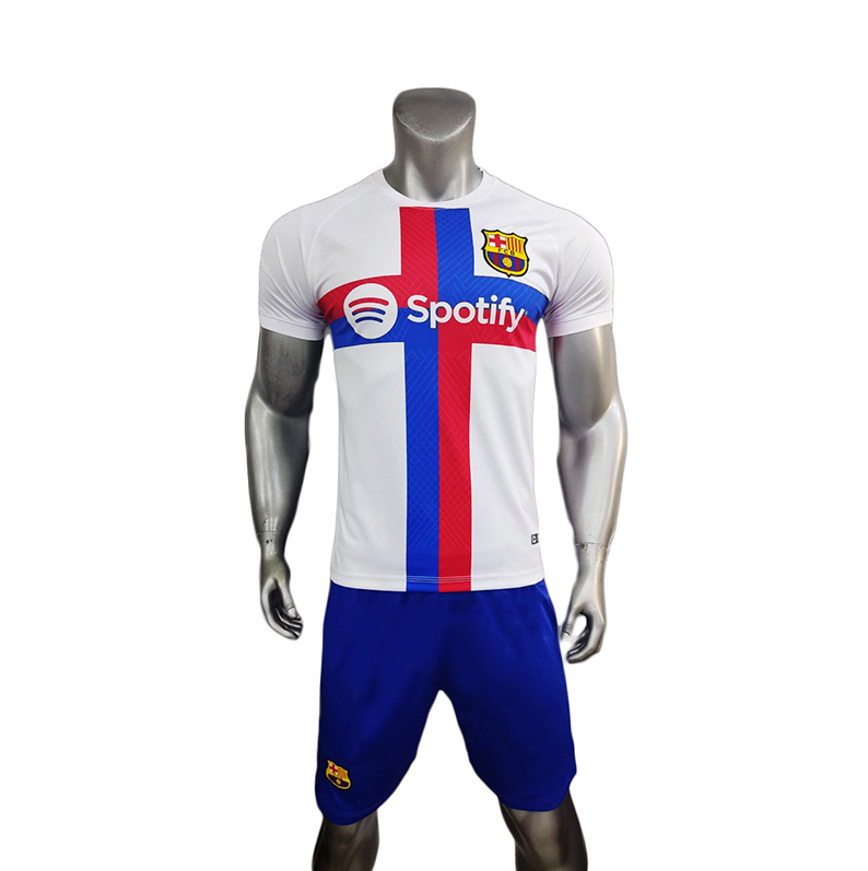 Quần áo đá bóng Barcelona màu trắng sân khách 22/23 mới nhất