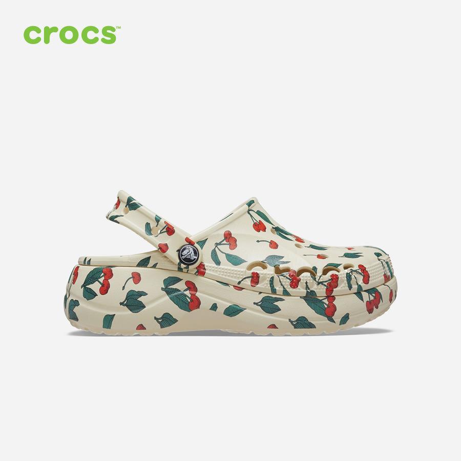 Giày nhựa nữ Crocs Baya Platform Printed - 208712-6J1