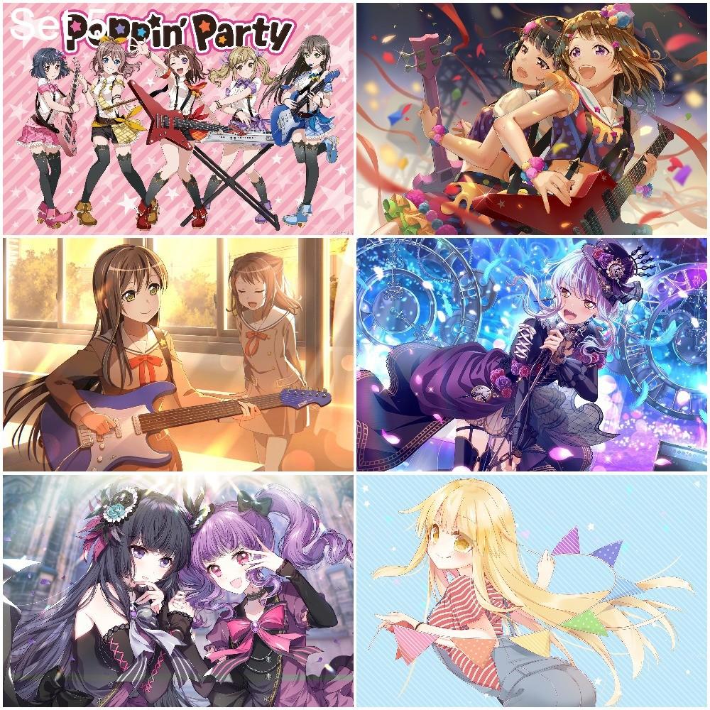 Bộ 6 Poster BanG Dream! Bandori - A3,A4,A5