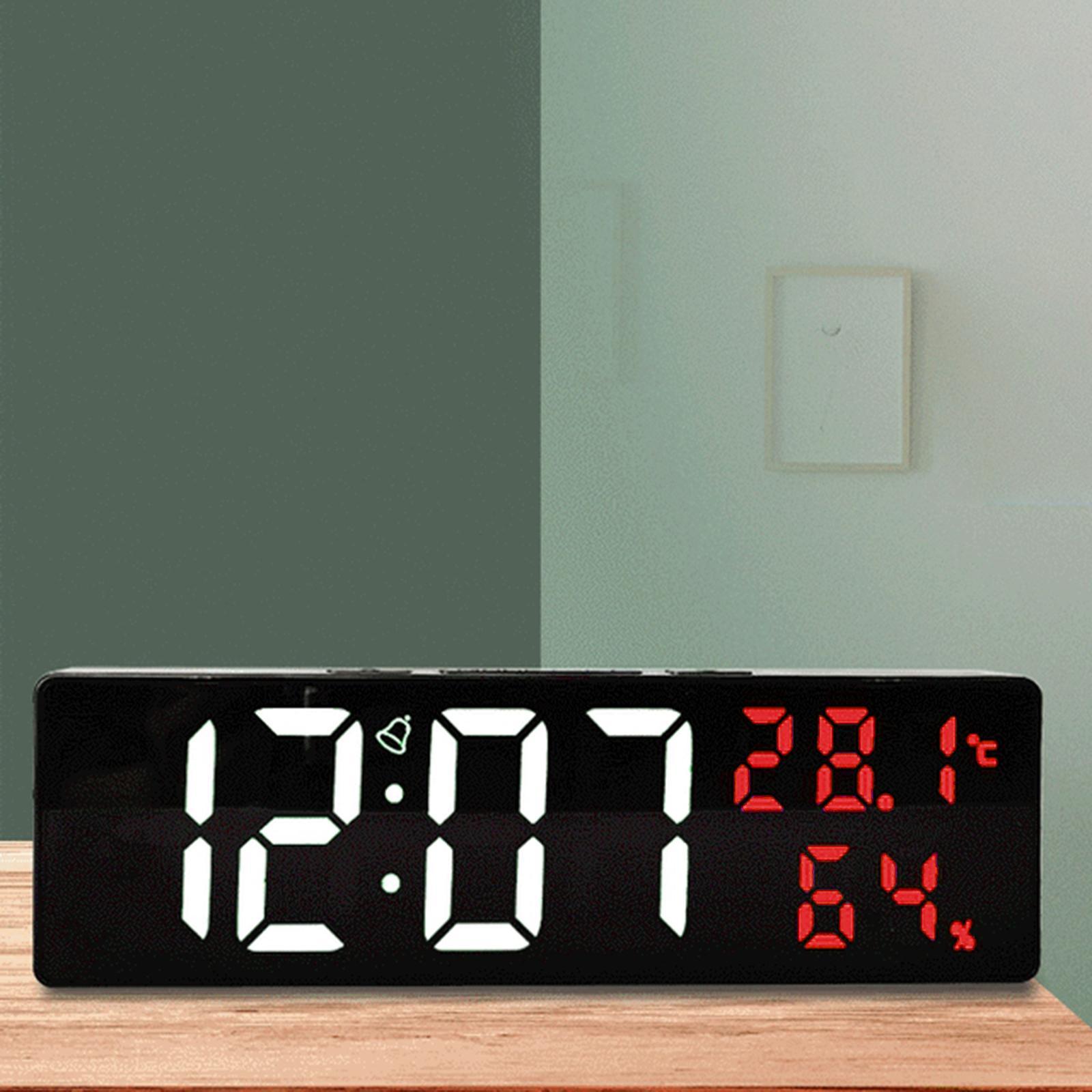 Large Number Digital Clock LED Display Snooze Function for Living Room