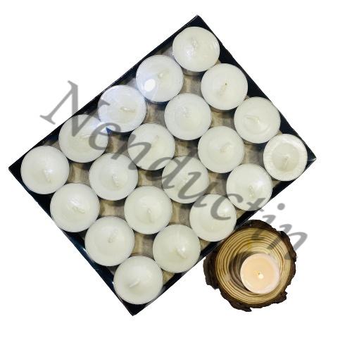 Hộp 100 viên nến Tealight cao cấp cháy 2,5 đến 3h không khói không mùi an toàn cho người sử dụng