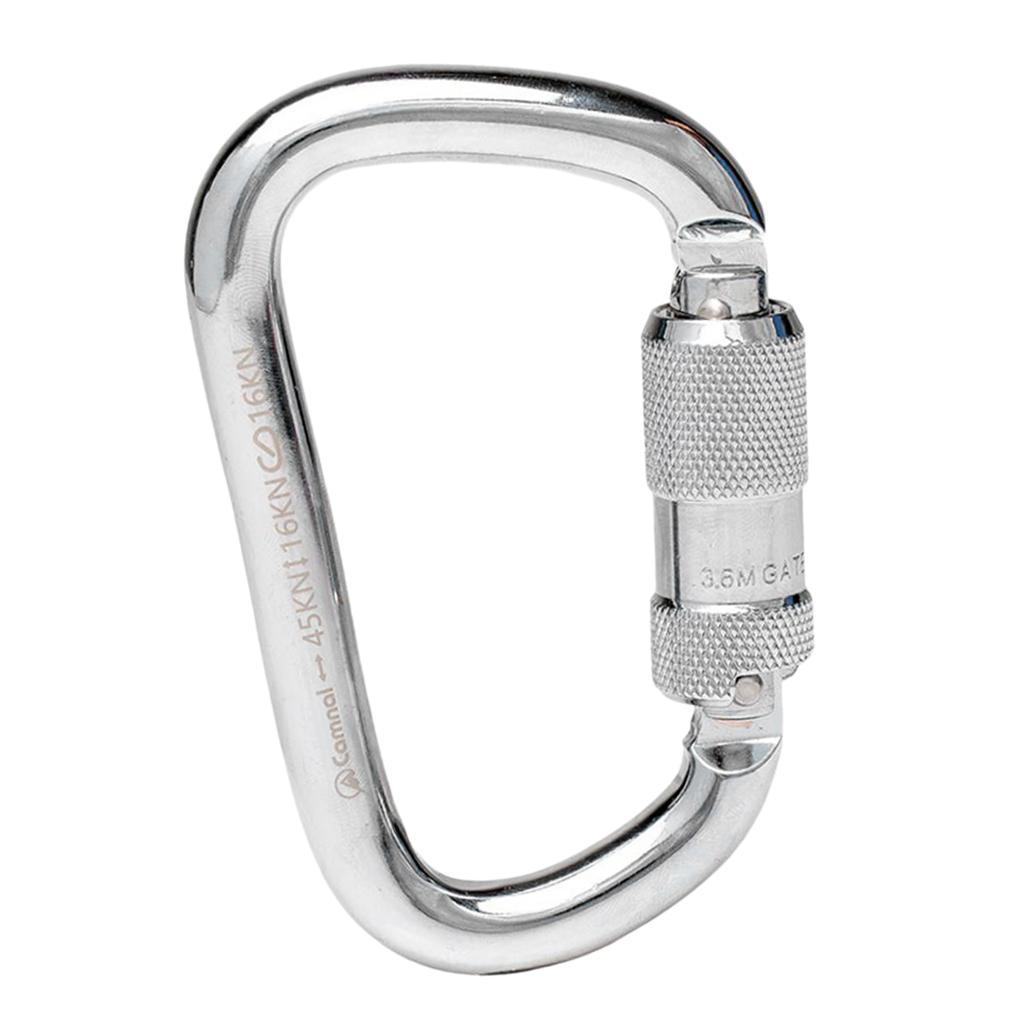 2 Pack 45KN Auto Locking Carabiner Clips, Twist Lock and Heavy Duty, Suit for Rappelling, Hammock, Carabiner Dog Leash, D Shaped