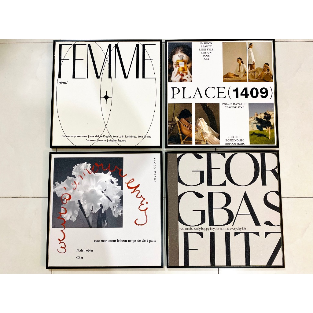 (HCM)Tranh treo tường decor các mẫu về thương hiệu thời trang hiện đại(kèm đinh treo)