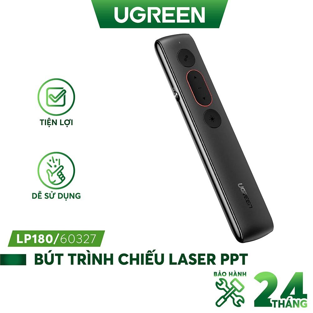 Bút trình chiếu PowerPoint Laser hãng UGREEN LP180 60327 không dây điều khiển từ xa 100m (sử dụng pin AAA) - Hàng chính hãng