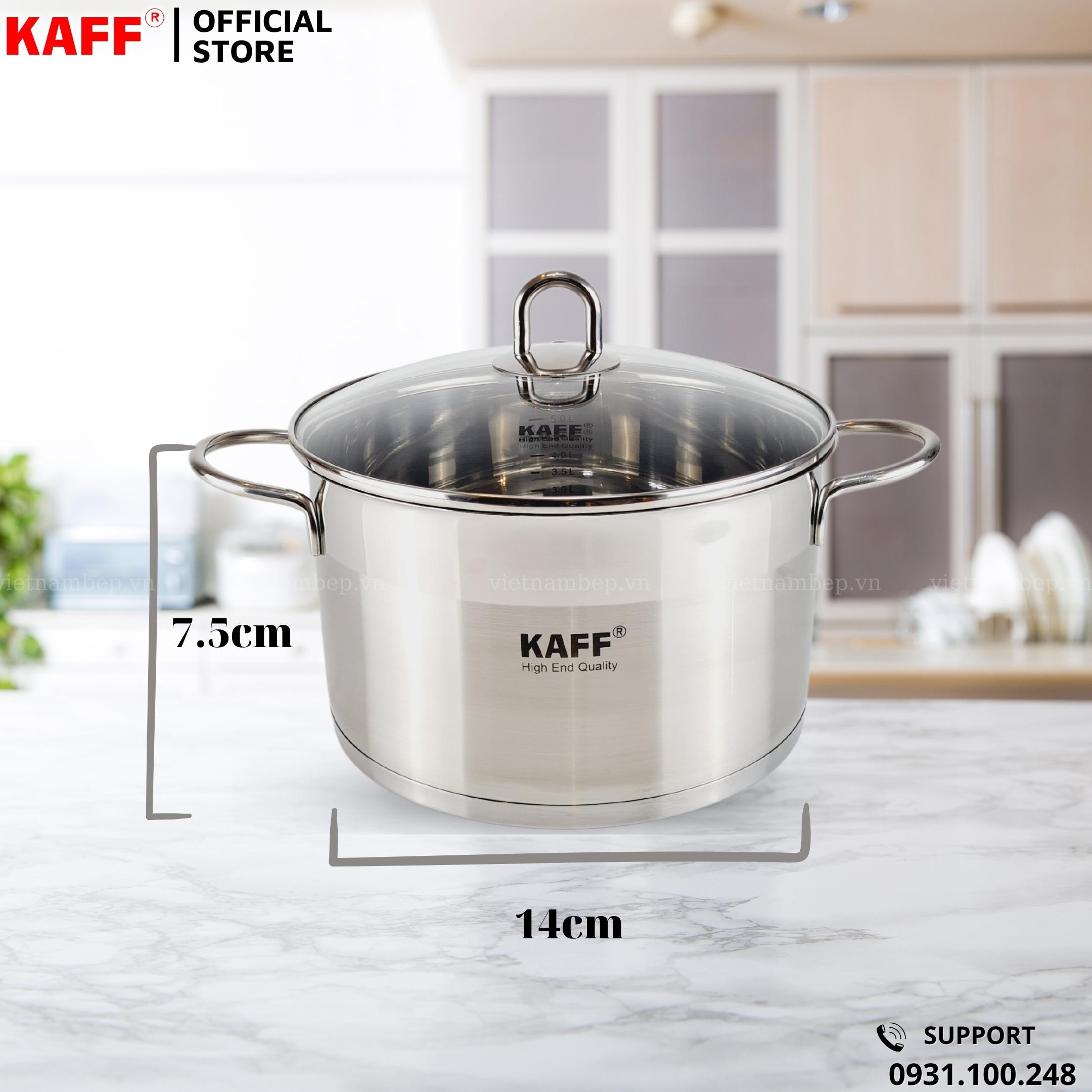 Nồi Inox cao cấp  KAFF KF-ST09304 size 24x14cm-Hàng chính hãng